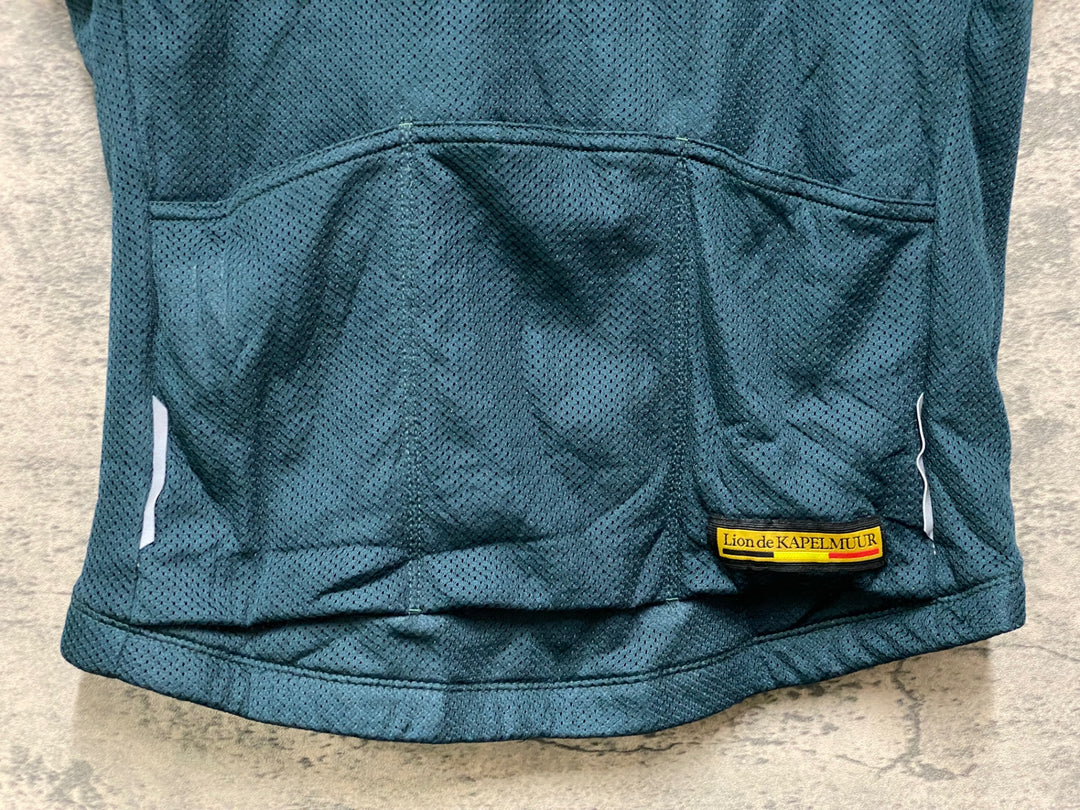 JY899 リオンドカペルミュール Lion de KAPELMUUR OCTA メッシュジレ インナーベスト 緑 M 裏起毛 未使用