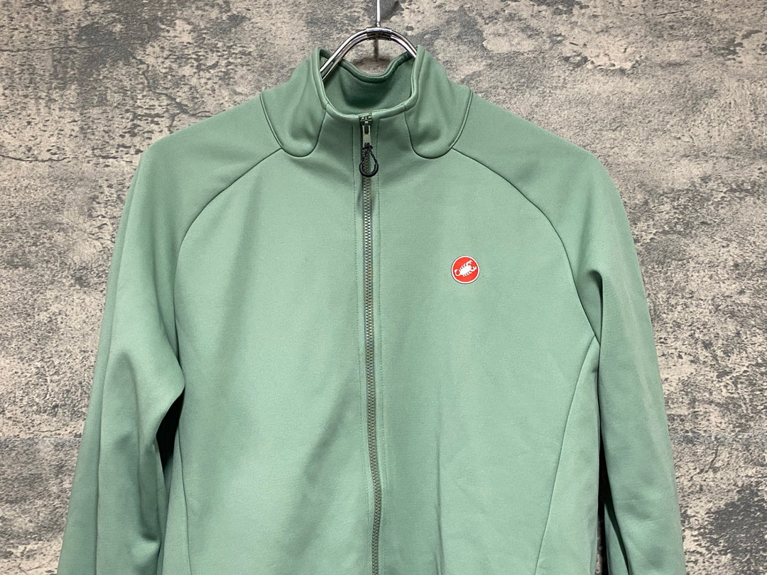 KP313 カステリ CASTELLI POLARTEC AirCore 長袖 サイクルジャケット ライトグリーン L 裏起毛