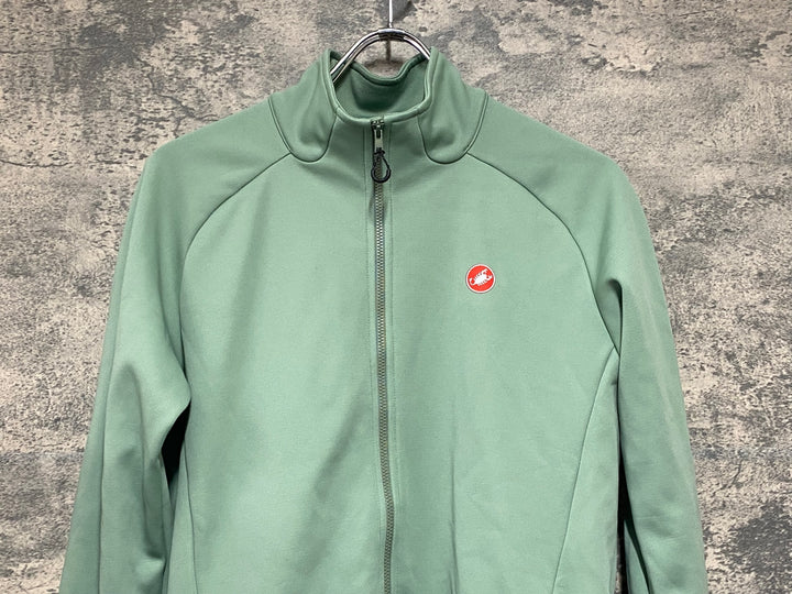KP313 カステリ CASTELLI POLARTEC AirCore 長袖 サイクルジャケット ライトグリーン L 裏起毛