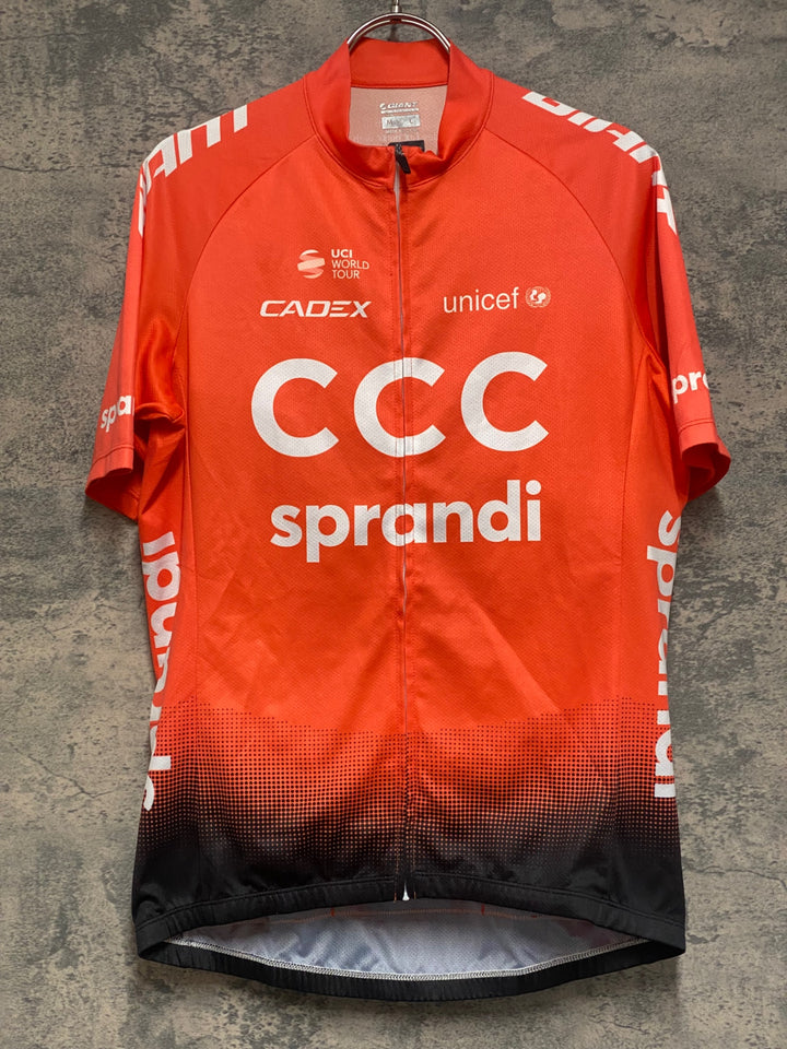 JS580 ジャイアント GIANT 半袖 サイクルジャージ オレンジ M CCC sprandi