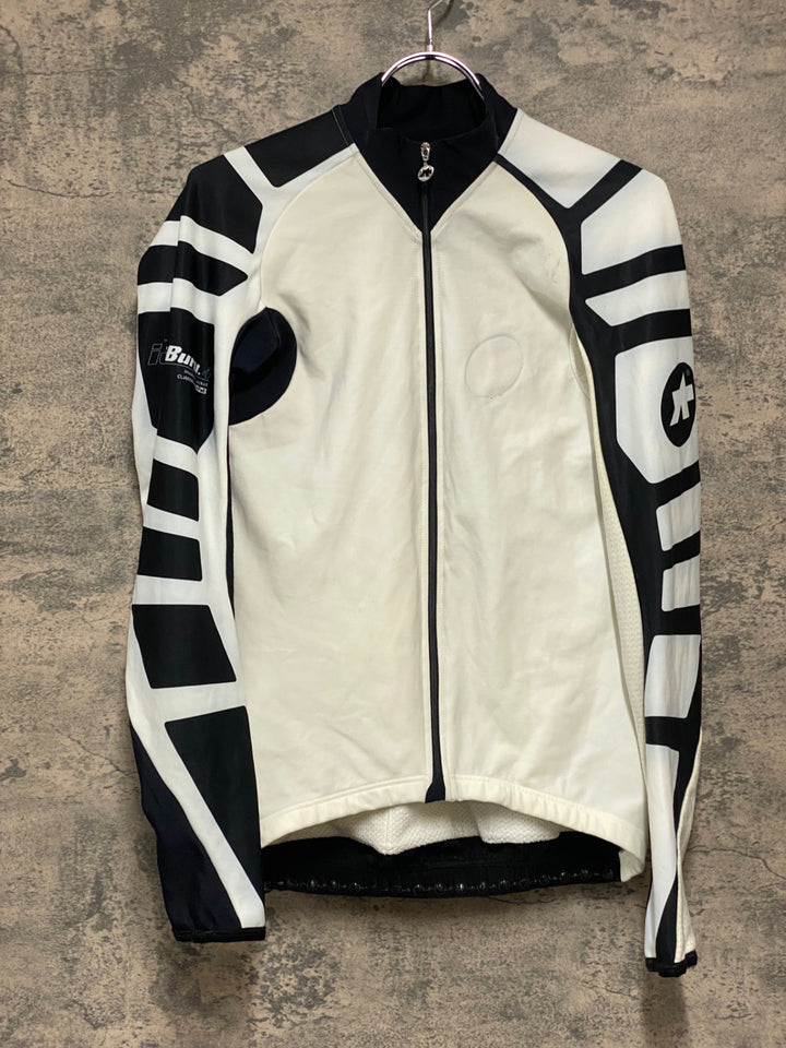 KC799 アソス assos iJ tiburu.4 長袖 サイクルジャージ 白 M 裏起毛 ※スレ,汚れ