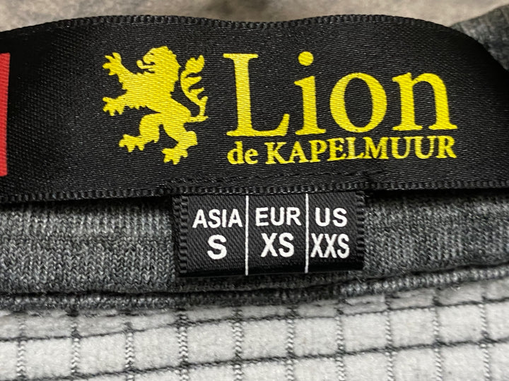 JZ817 リオンドカペルミュール Lion de KAPELMUUR 長袖 サイクルジャージ グレー S 裏起毛 POLARTEC