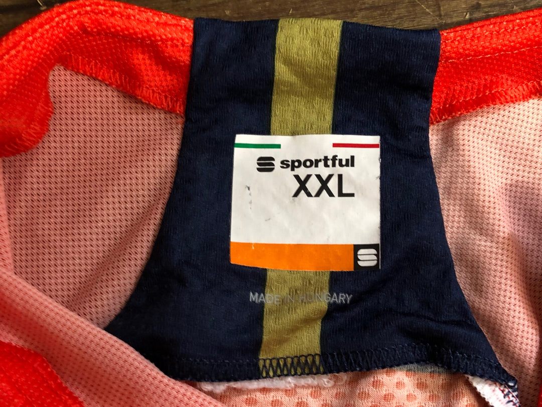 KE187 スポーツフル sportful 半袖 サイクルジャージ 赤 XXL BAHRAIN MERIDA
