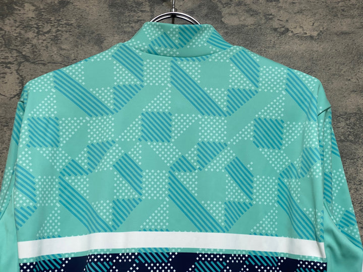 KD331 パールイズミ PEARL iZUMi 長袖 サイクルジャージ ターコイズグリーン L 裏起毛 ※袖穴空き