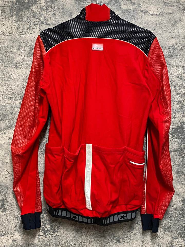 JQ216 アソス assos AIR BLOCK 851 長袖サイクルジャケット 赤 M 裏起毛