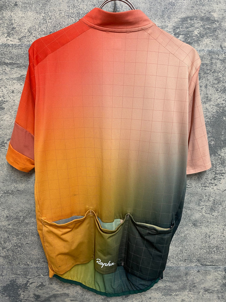 KH269 ラファ RAPHA CLASSIC FLYWEIGHT JERSEY - PRINT 半袖 サイクルジャージ 総柄 L