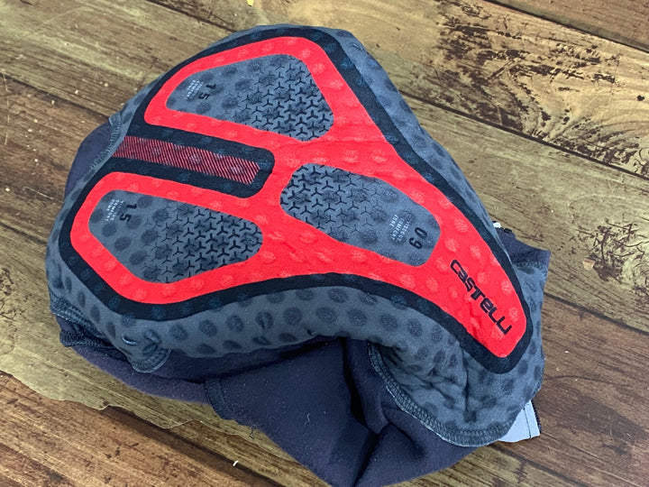 JY242 カステリ CASTELLI ビブタイツ カーキ色 S 裏起毛