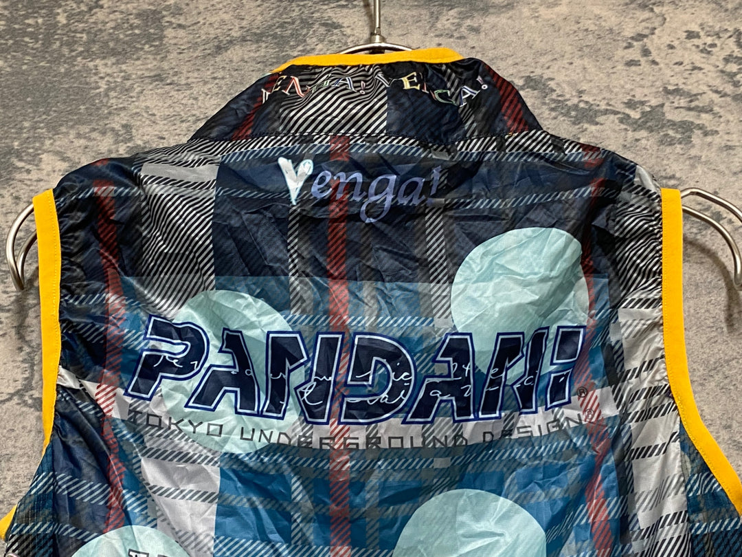 KG963 パンダーニ Pandani サイクルベスト ジレ 黒 総柄 XS