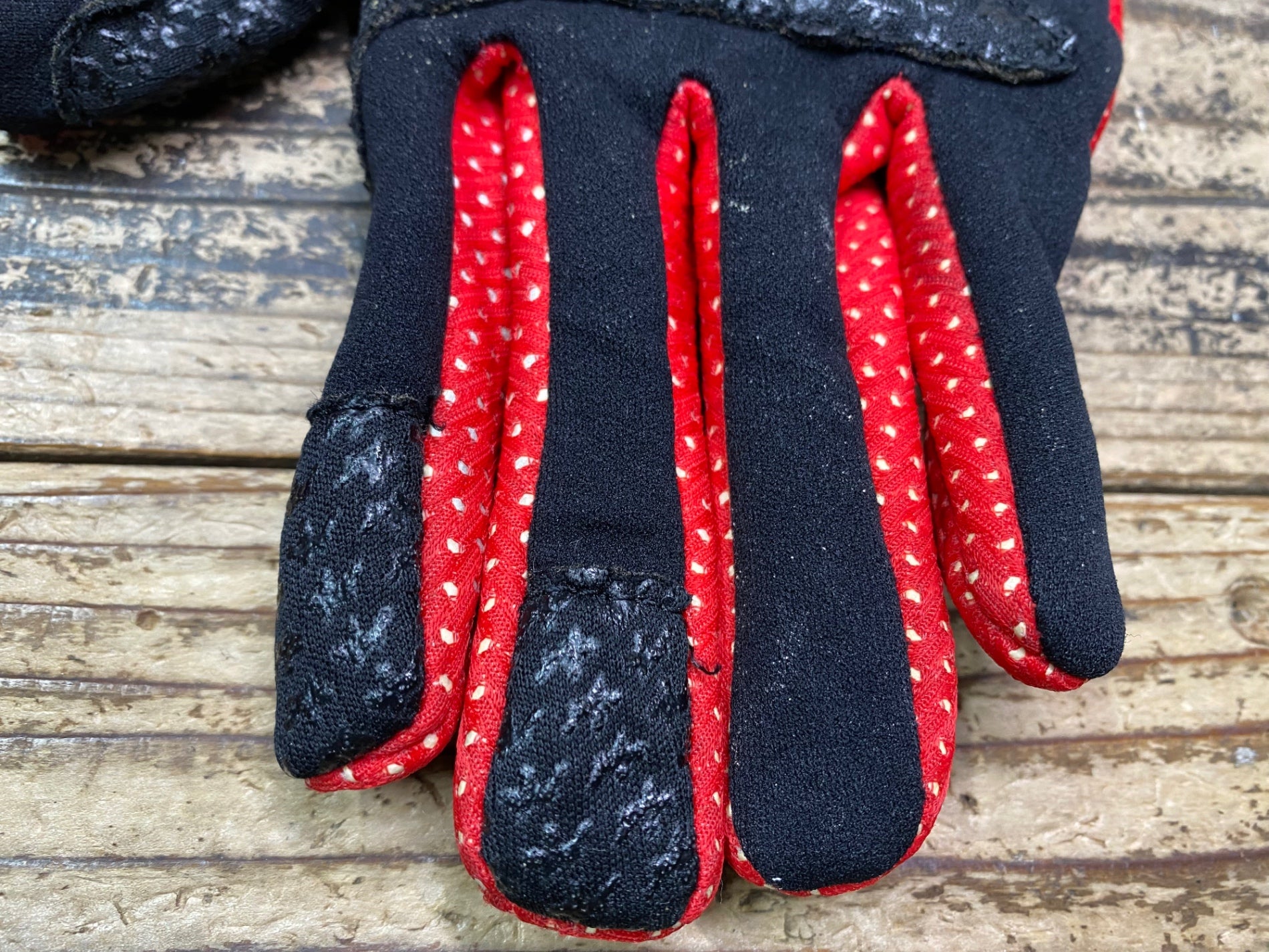 JQ214 アソス assos earlyWinter 長指 ウィンターグローブ 赤 M 裏起毛