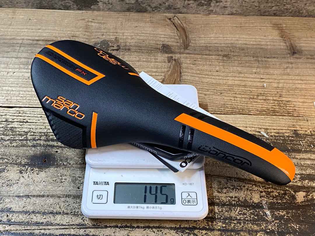 JR316 サンマルコ san marco CONCOR CARBON FX サドル 黒オレンジ NARROW CARBON レール
