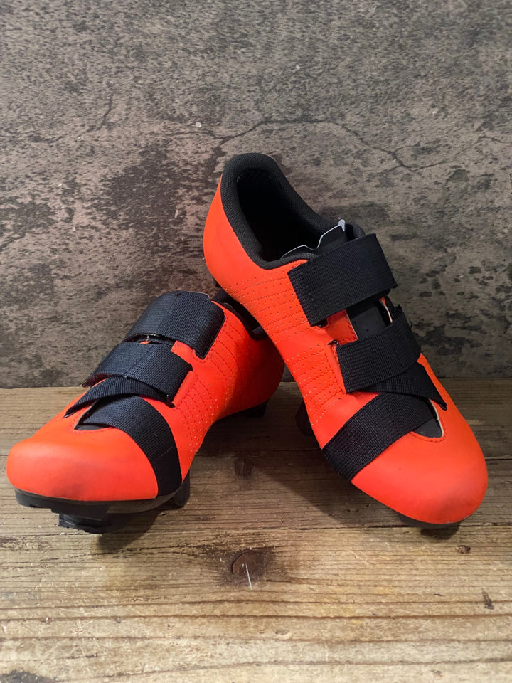 KJ156 フィジーク fizik TEMPO R5 POWERSTRAP SHOES ビンディングシューズ オレンジ EU42 3穴