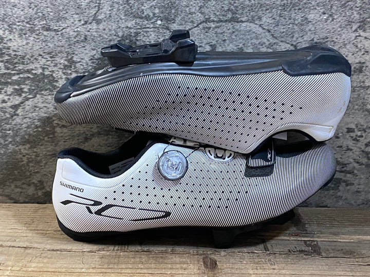 KG024 シマノ SHIMANO RC7 SH-RC700 S WIDE ビンディングシューズ 白 EU41