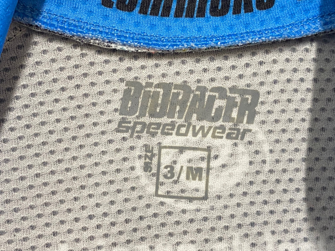 JH951 ビオレーサー BIORACER 半袖 サイクルジャージ 黒青 M