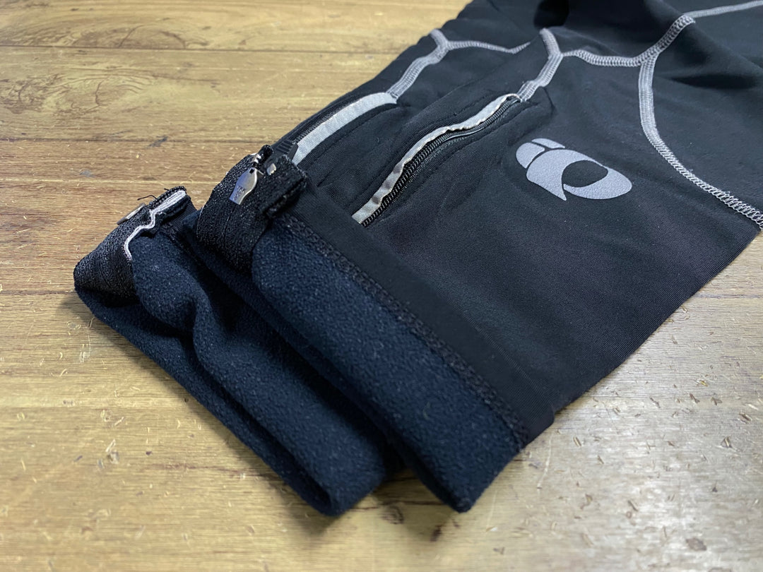 KB239 パールイズミ PEARL iZUMi レッグウォーマー 黒 M チャック付き ※ロゴ劣化