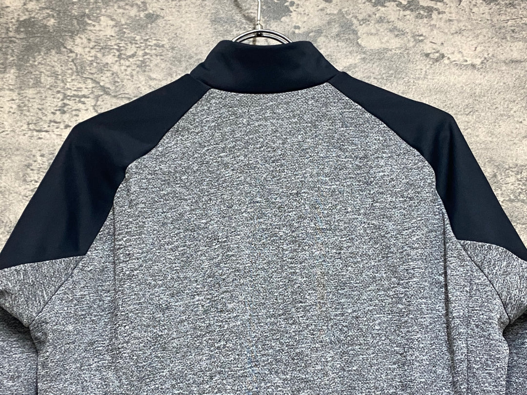 KN167 パールイズミ PEARL iZUMi 長袖 サイクルジャージ グレー 黒 L 裏起毛