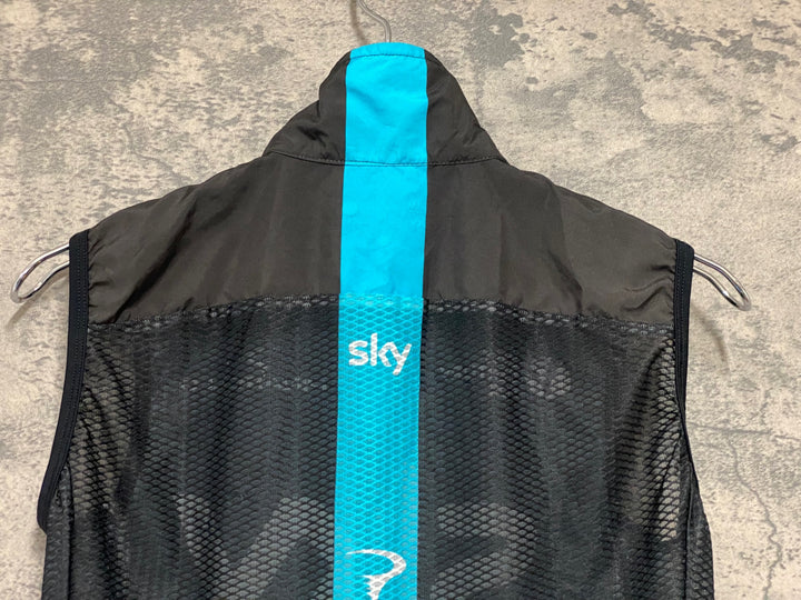 JK743 カステリ CASTELLI サイクルベスト ジレ 黒 S TEAM Sky
