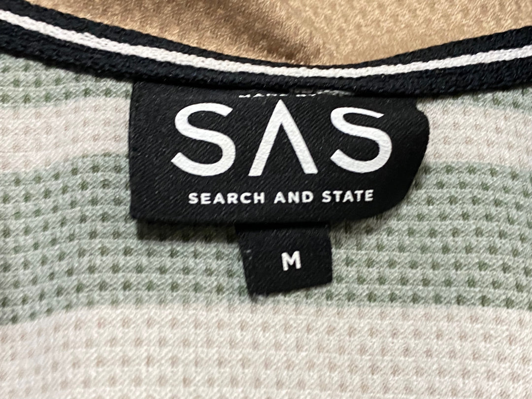 KK249 サーチアンドステイト SEARCH AND STATE 半袖 サイクルジャージ オリーブ ベージュ M ※擦れ