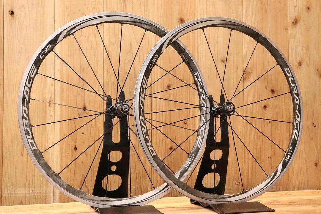 シマノ SHIMANO デュラエース DURA-ACE WH-9000 C35 CL アルミ/カーボン クリンチャー ホイールセット シマノ 11S/12S ナローリム 15C 【芦屋店】