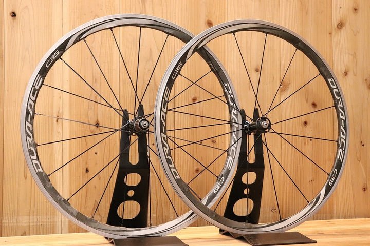 シマノ SHIMANO デュラエース DURA-ACE WH-9000 C35 CL アルミ/カーボン クリンチャー ホイールセット シマノ 11S/12S ナローリム 15C 【芦屋店】