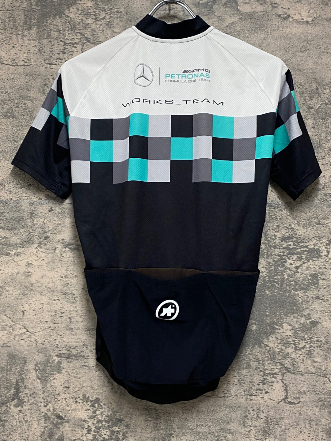 JZ636 アソス ASSOS サイクルジャージ 半袖 AMG PETRONAS Sサイズ ※汚れ 日焼け