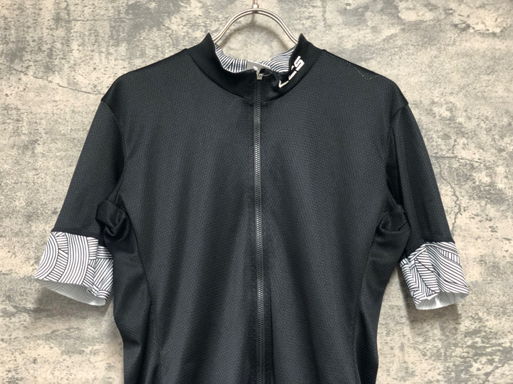 KK796 ルコックスポルティフ le coq sportif 半袖 サイクルジャージ 黒 O
