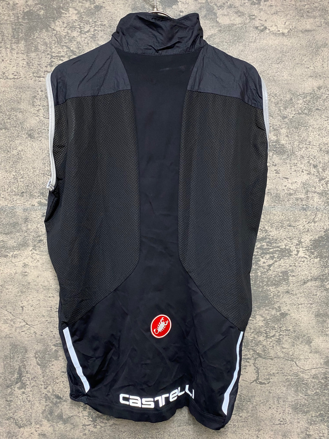 KB213 カステリ CASTELLI ROSSO CORSA サイクルベスト ジレ グレー XL ※ロゴ劣化