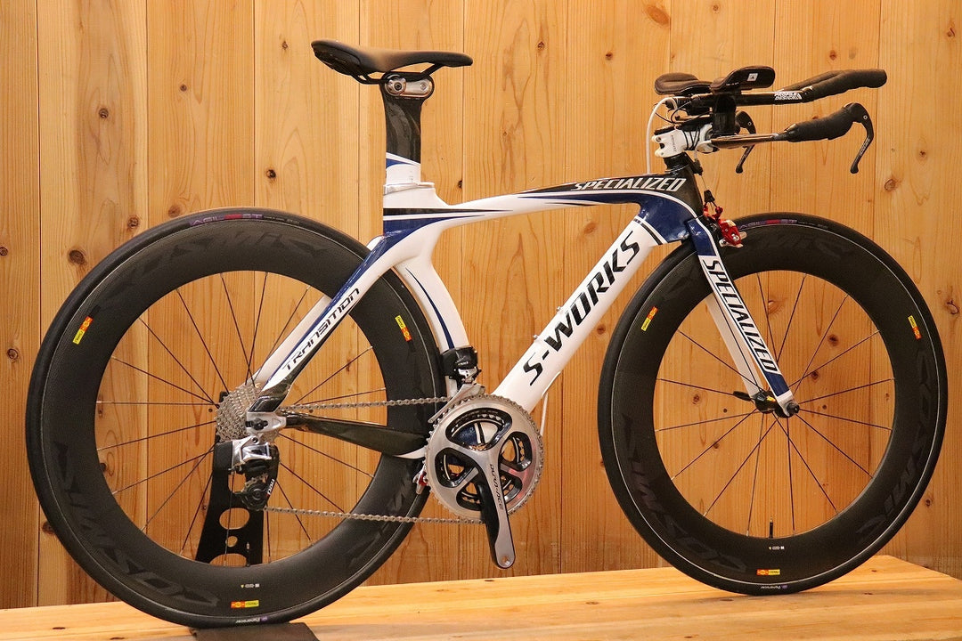 スペシャライズド SPECIALIZED エスワークス トランジション S-WORKS TRANSITION 2010年モデル XSサイズ スラム レッド E-TAP MIX 11S カーボン TTバイク 【芦屋店】