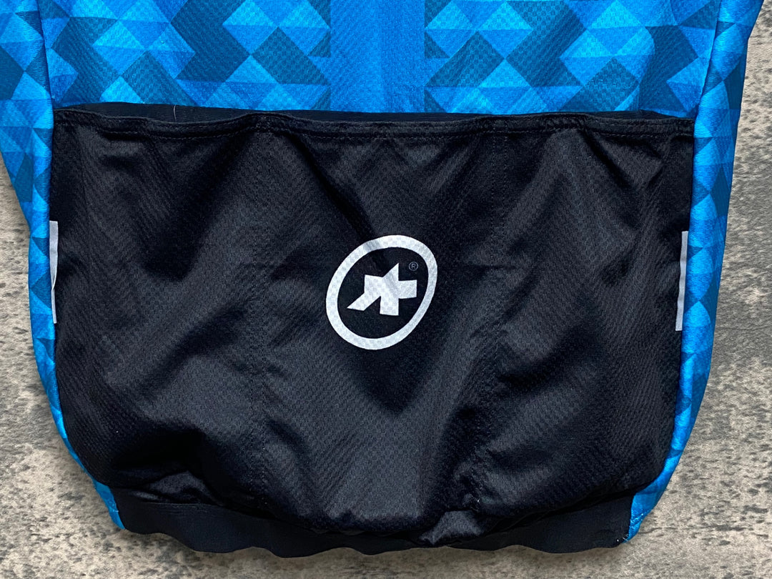 JL087 アソス assos DIAMOND CRAZY SS JERSEY 半袖 サイクルジャージ 水色 青 S