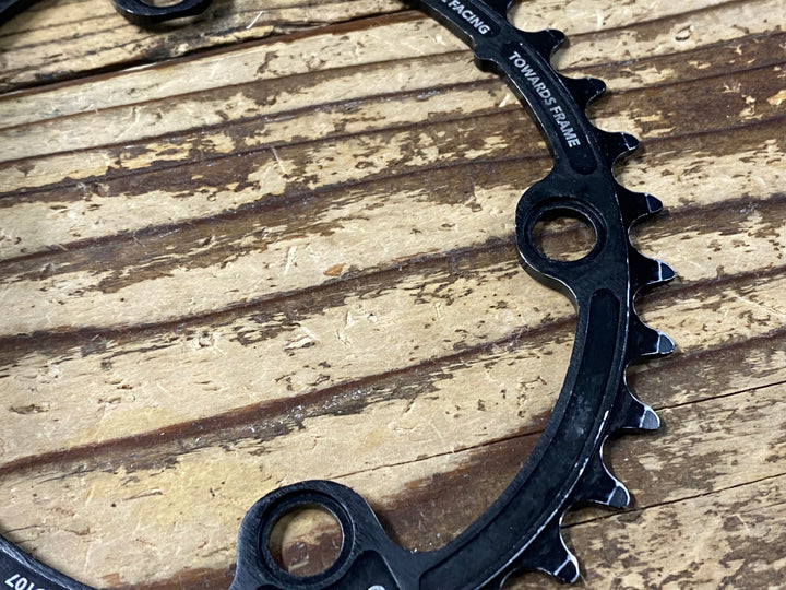 JZ312 ローター ROTOR QRINGS 楕円 チェーンリングセット 48/35T BCD107