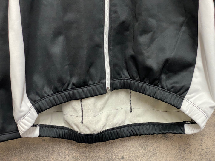 JN798 ルコック le coq sportif 長袖サイクルジャケット 白黒 O 裏起毛