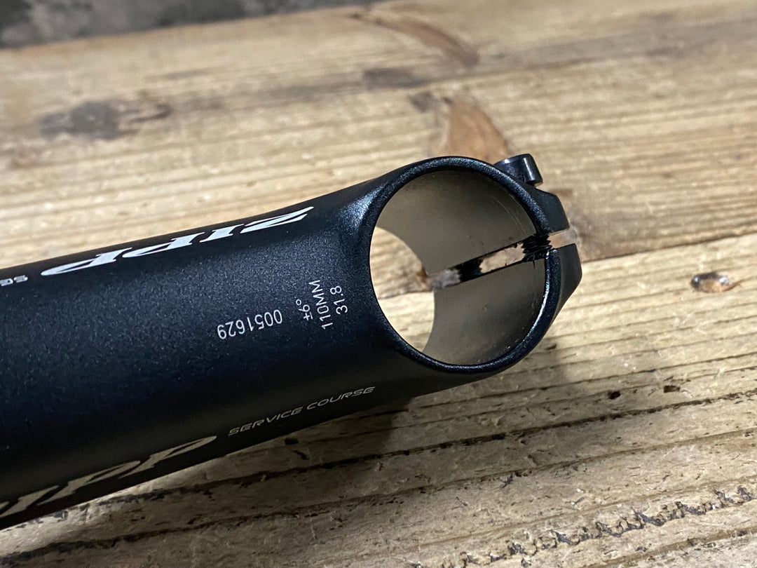 KD035 ジップ ZIPP SERVICE COURSE アルミ ステム 110mm Φ31.8 ±6° OS 黒