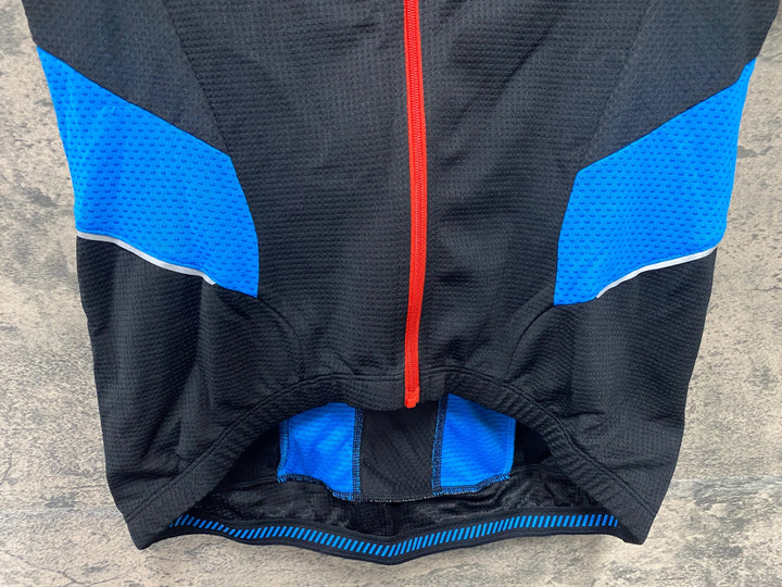 JW160 シマノ SHIMANO 半袖 サイクルジャージ 黒青赤 M