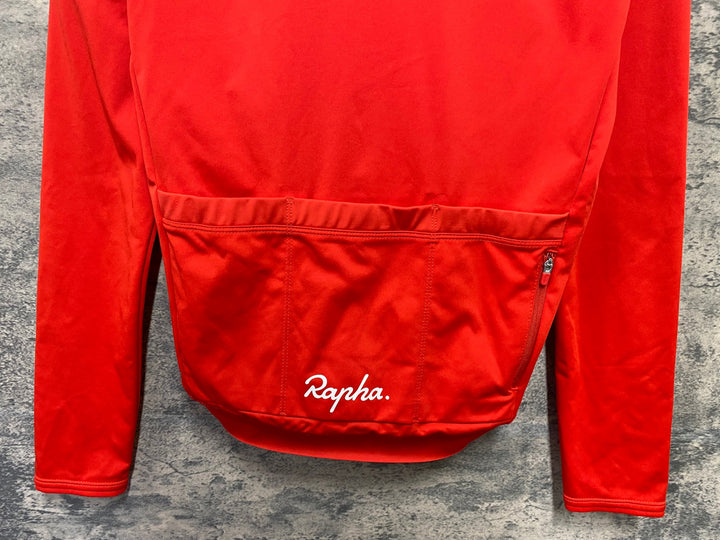 KB869 ラファ Rapha CORE LONG SLEEVE JERSEY 長袖 サイクルジャージ 赤 S 裏起毛