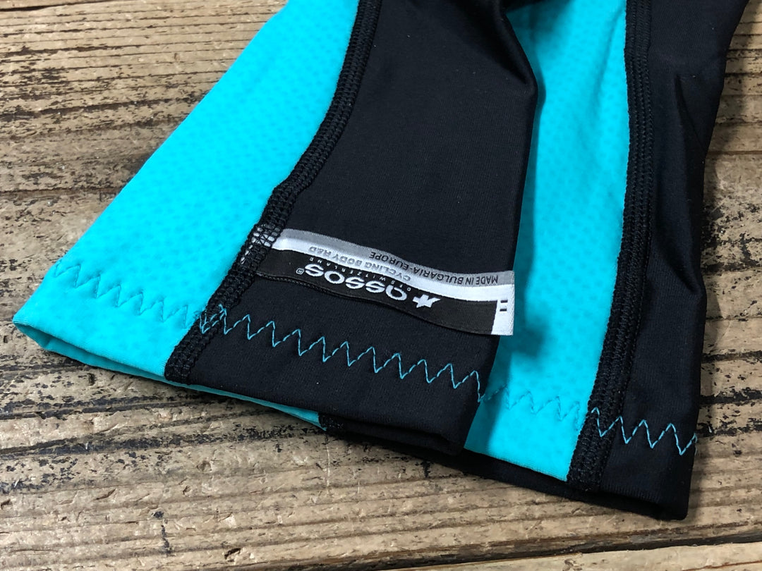 JX530 アソス assos fuguSpeer S7 サイクルソックス 黒 水色 SIZE Ⅱ ※一部劣化