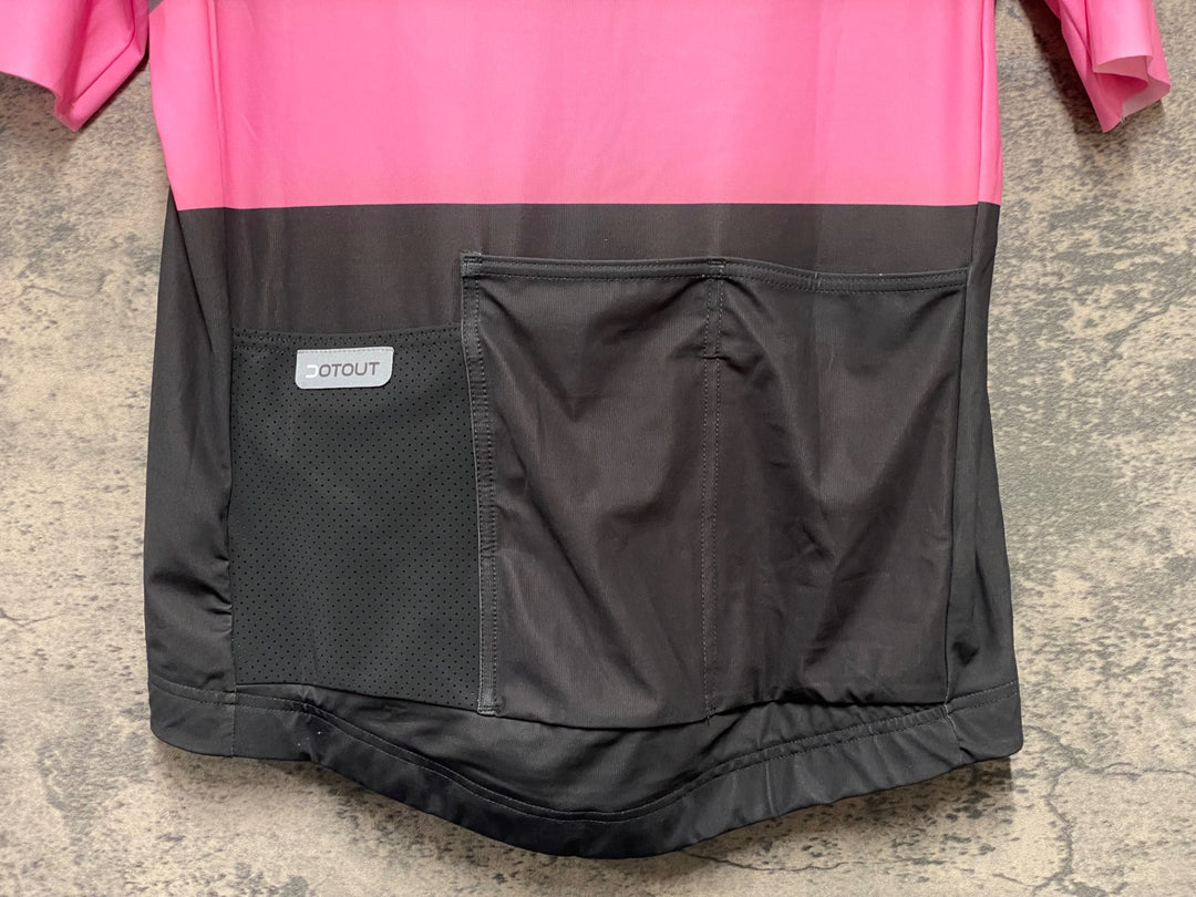 KM232 ドットアウト DOTOUT COMBAT JERSEY 半袖 サイクルジャージ ピンク グレー M