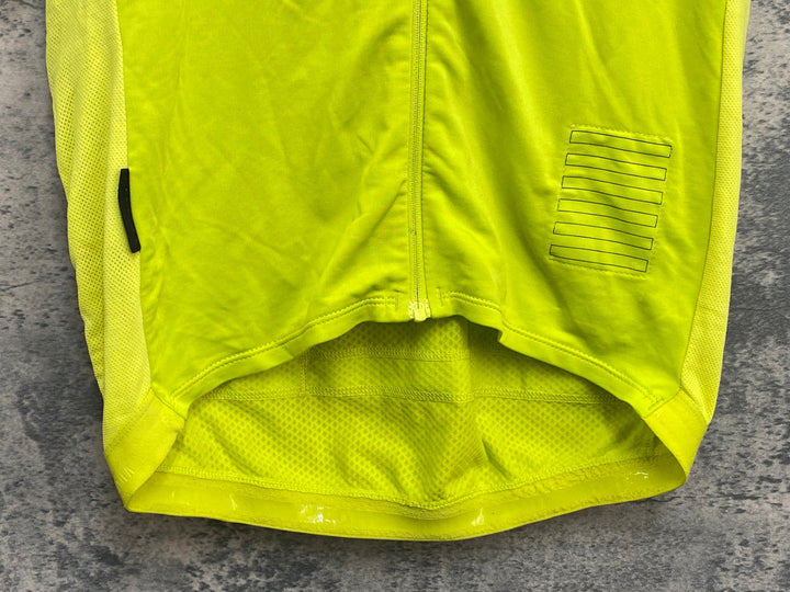 JM830 ラファ Rapha PRO TEAM JERSEY 半袖 サイクルジャージ ネオンイエロー S ※汚れ