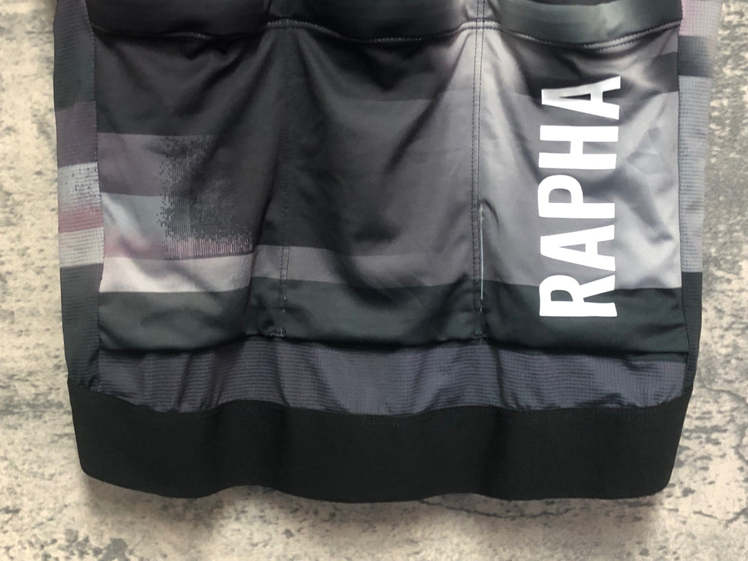 KM231 ラファ Rapha SUPER LIGHTWEIGHT JERSEY 半袖 サイクルジャージ 黒ピンク S ほつれ