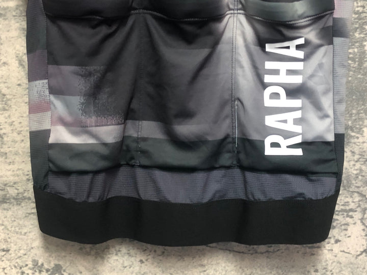 KM231 ラファ Rapha SUPER LIGHTWEIGHT JERSEY 半袖 サイクルジャージ 黒ピンク S ほつれ