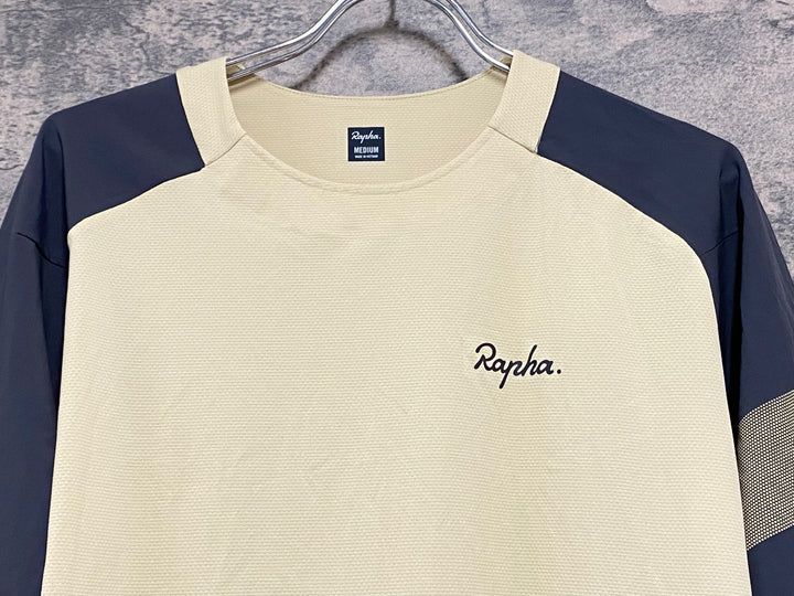 KA629 ラファ Rapha TRAIL 3/4 SLEEVE JERSEY Tシャツ ベージュ グレー M