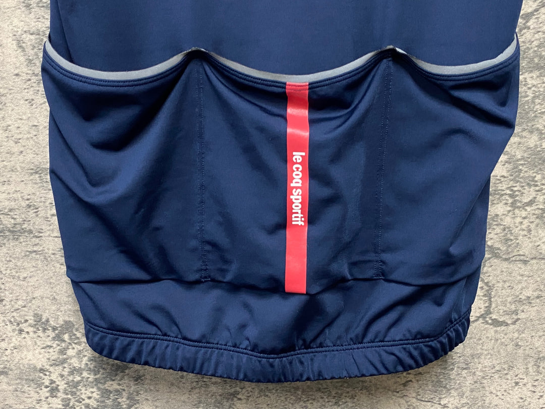 KD630 ルコックスポルティフ le coq sportif 半袖 サイクルジャージ 紺 S
