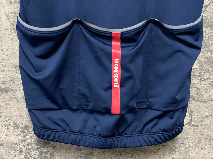 KD630 ルコックスポルティフ le coq sportif 半袖 サイクルジャージ 紺 S
