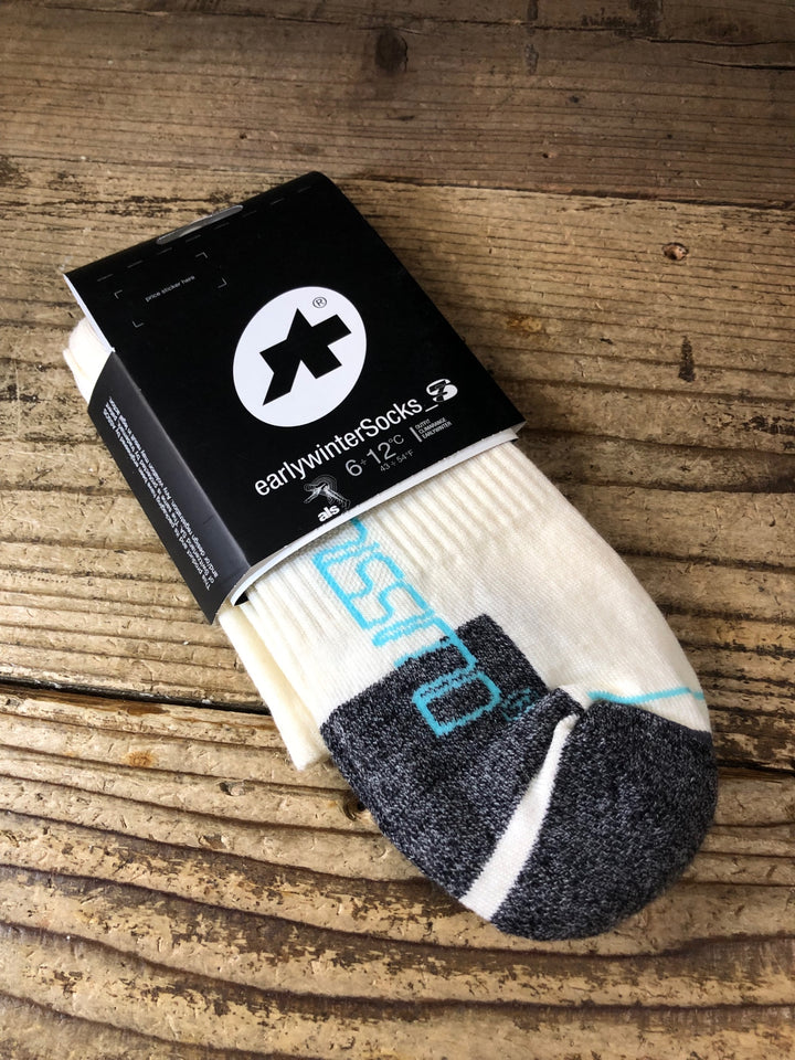JQ168 アソス assos earlywinterSocks S7 サイクルソックス 白 2