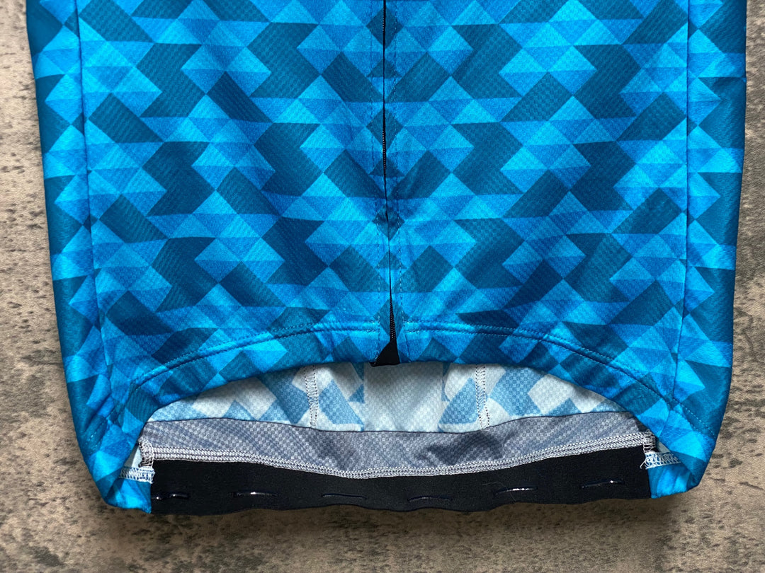 JL087 アソス assos DIAMOND CRAZY SS JERSEY 半袖 サイクルジャージ 水色 青 S
