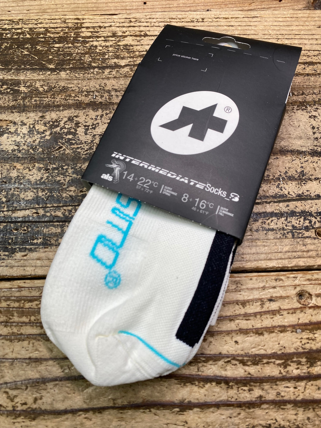JQ160 アソス assos INTERMEDIATE Socks S7 サイクルソックス 白 2