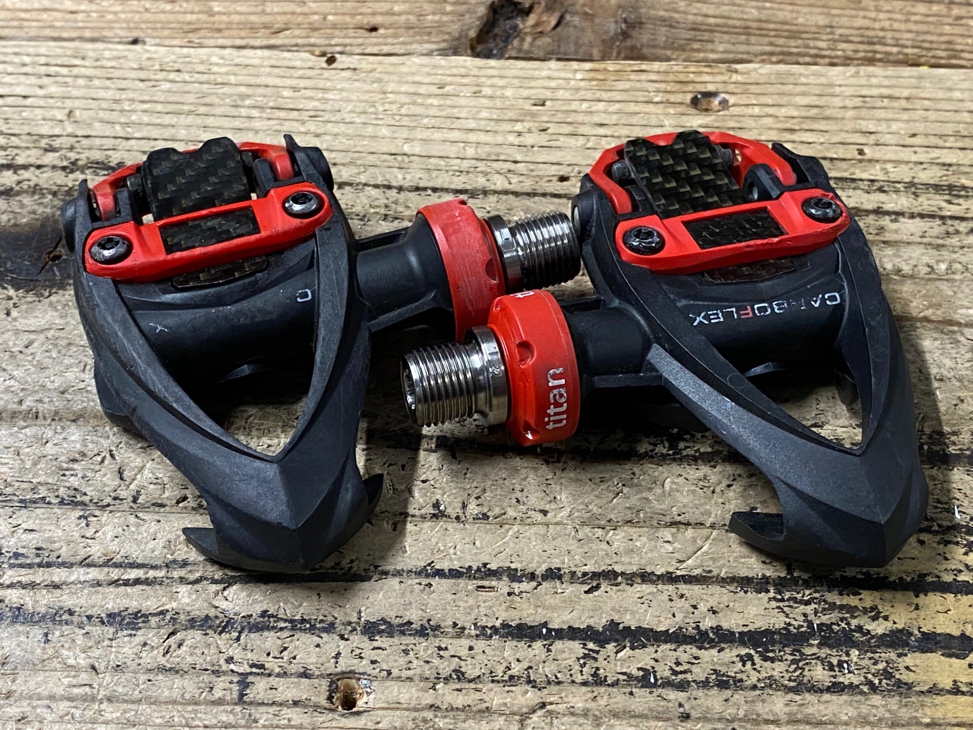 JX073 タイム TIME CARBOFLEX titan ビンディングペダル チタン ※踏面
