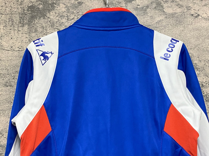 KA119 ルコックスポルティフ le coq sportif 長袖 サイクルジャケット 青 L 裏起毛