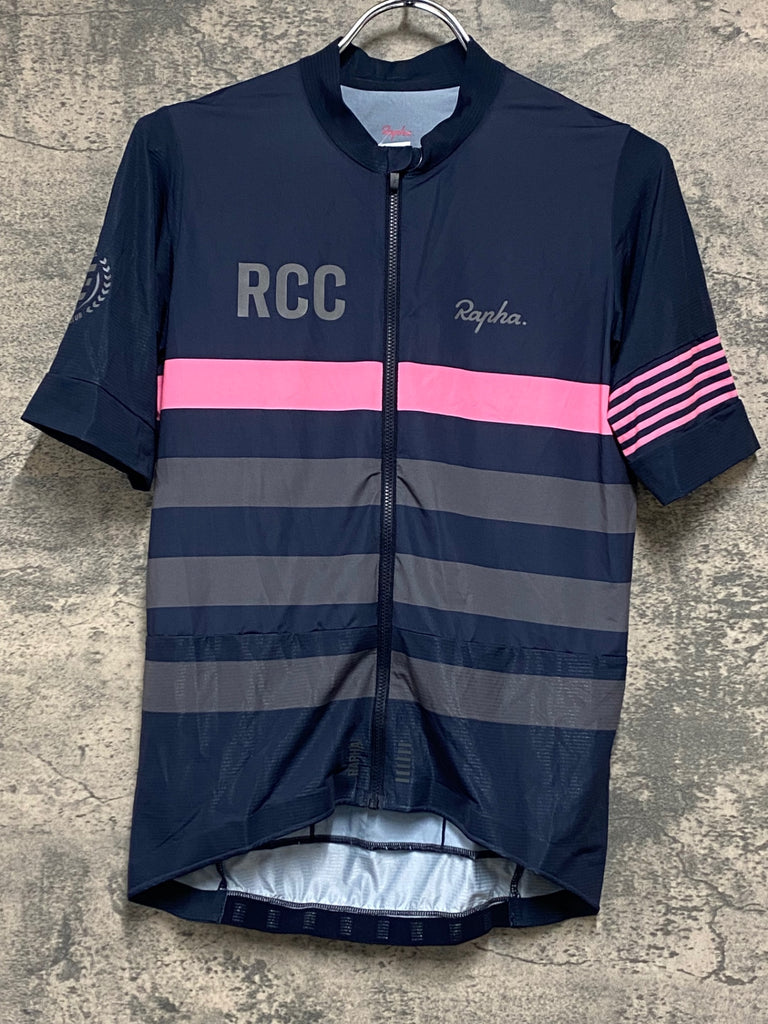KA626 ラファ Rapha RCC PRO TEAM JERSEY 半袖 サイクルジャージ 濃紺