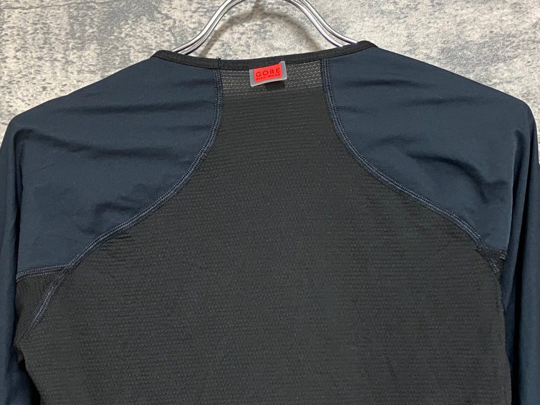 JV845 ゴア GORE BIKE WEAR 長袖 ベースレイヤー 黒 L 裏起毛 WINDSTOPPER