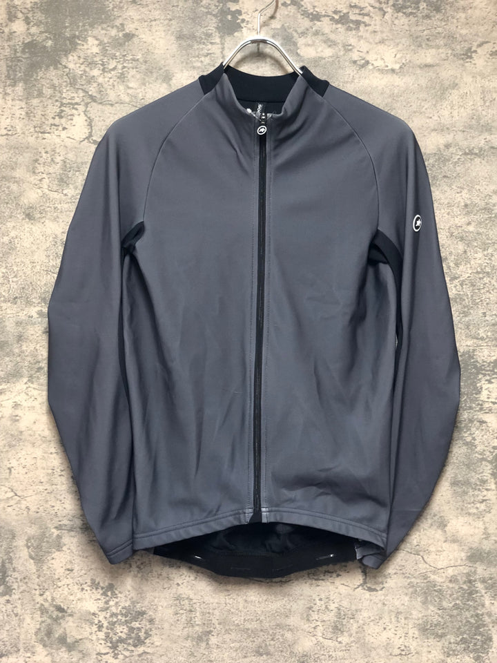 KO082 アソス assos MILLE GT spring fall long sleeve jersey 長袖 サイクルジャージ 黒グレー S 裏起毛