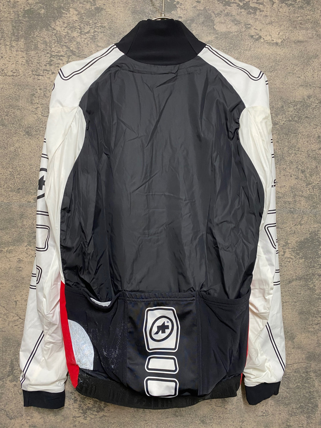 JP395 アソス ASSOS iJ.SHaq.6 UNO WINTER INSULATOR JACKET 長袖 サイクルジャケット 赤 白 黒 M 裏起毛